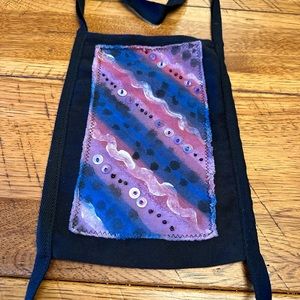 South African Handmade Dyed and Beaded Crossbody Cotton Handbag